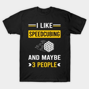 3 People Speedcubing Speedcube Speedcuber Speed Cubing T-Shirt